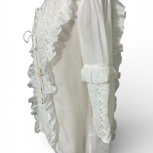 Jade by Johnny Was, Elegant White Lace Women's Top - Picture 6 of 8